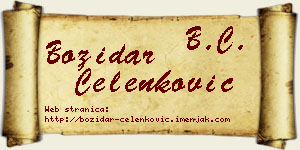 Božidar Čelenković vizit kartica
